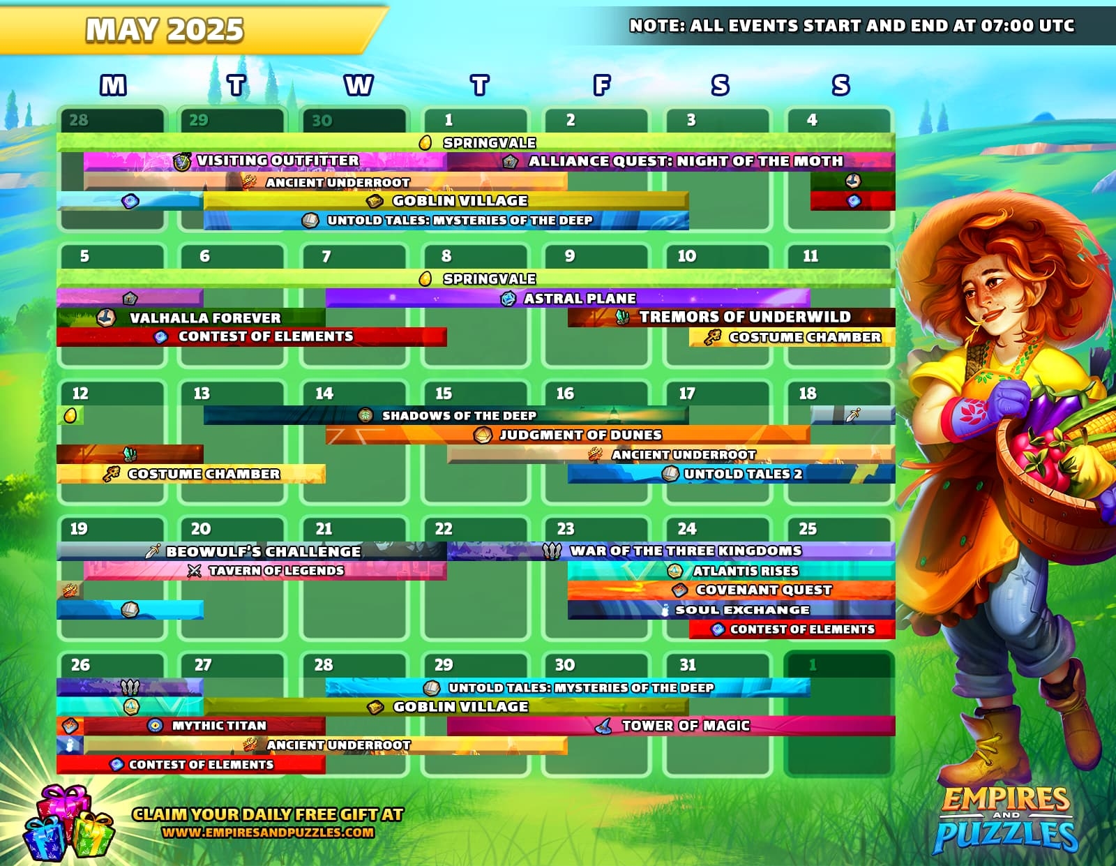 Calendar Of Events For May 2025 News Updates Empires Puzzles Community Forum