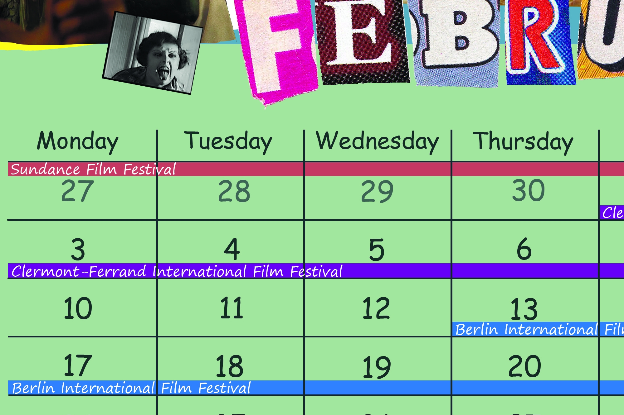 Cinema Calendar 2025 Short Movie Club
