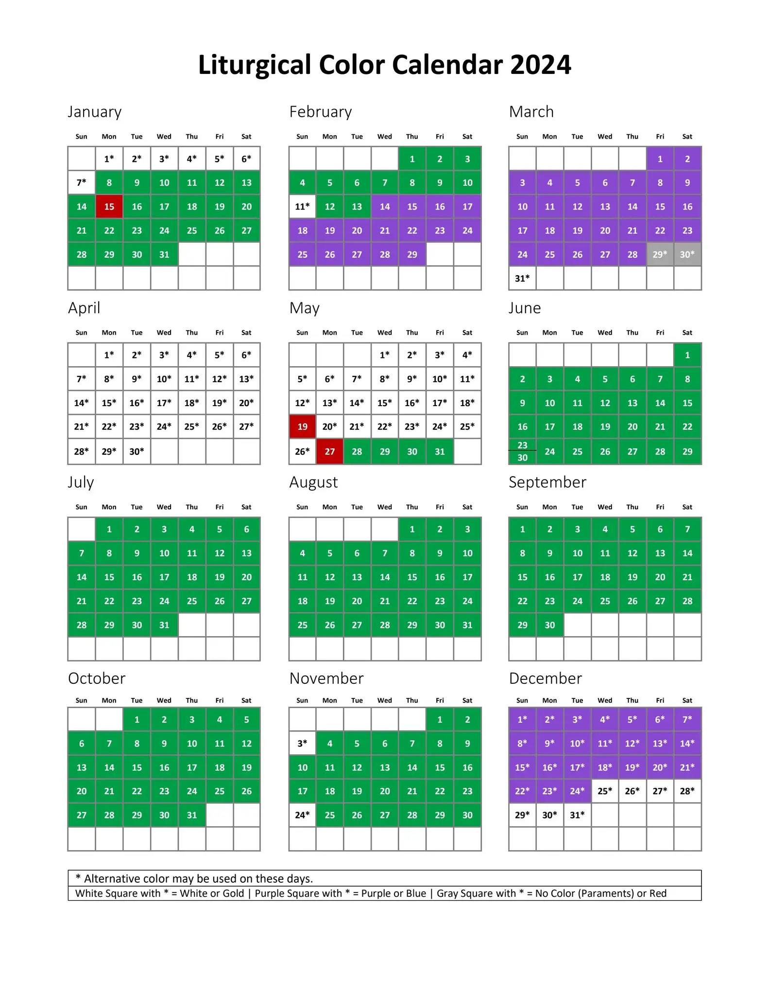 Cokesbury Liturgical Color Calendar 2024 By United Methodist Publishing House Cokesbury Issuu