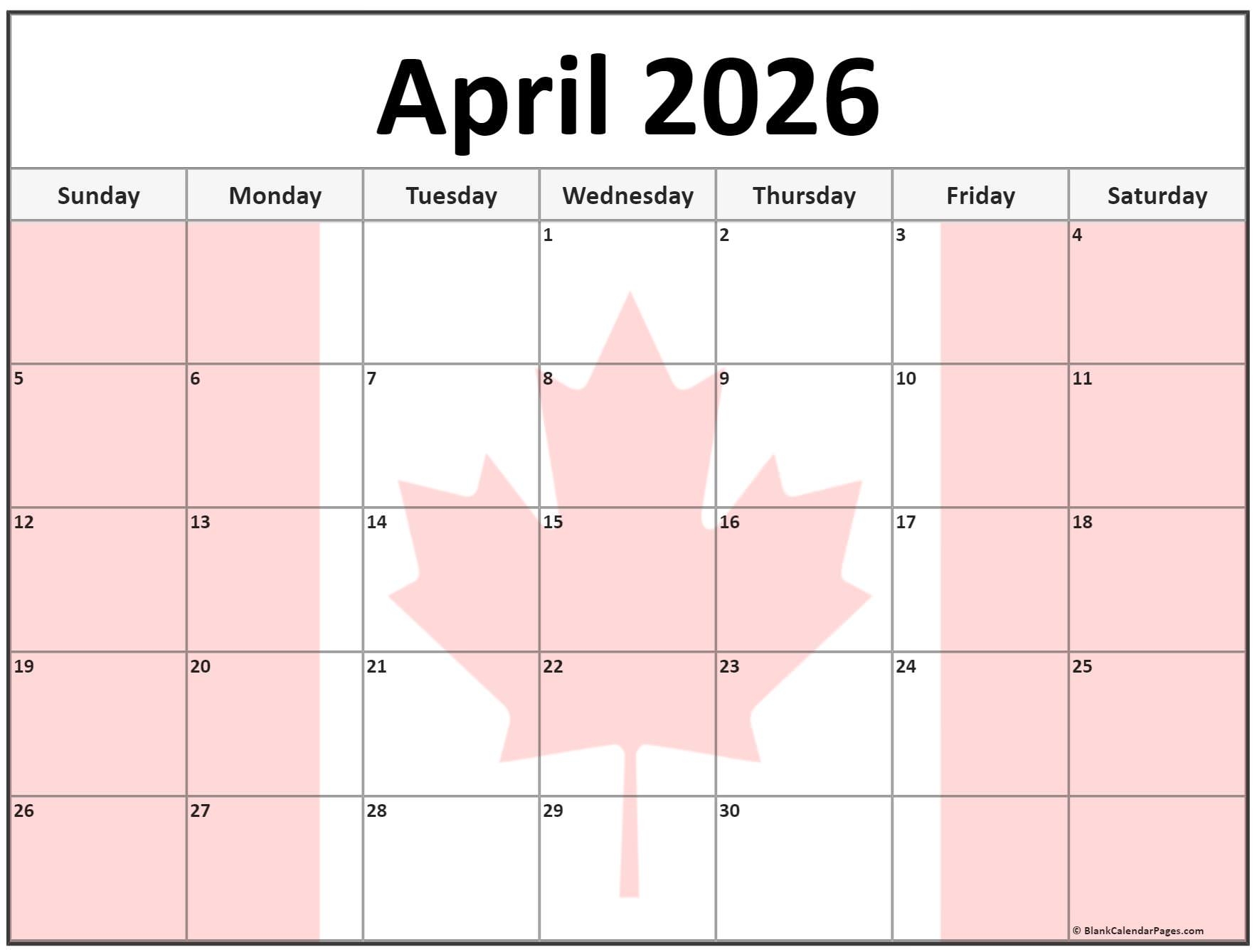 Collection Of April 2026 Photo Calendars With Image Filters Collection Of April 2026 Photo Calendars With Image Filters