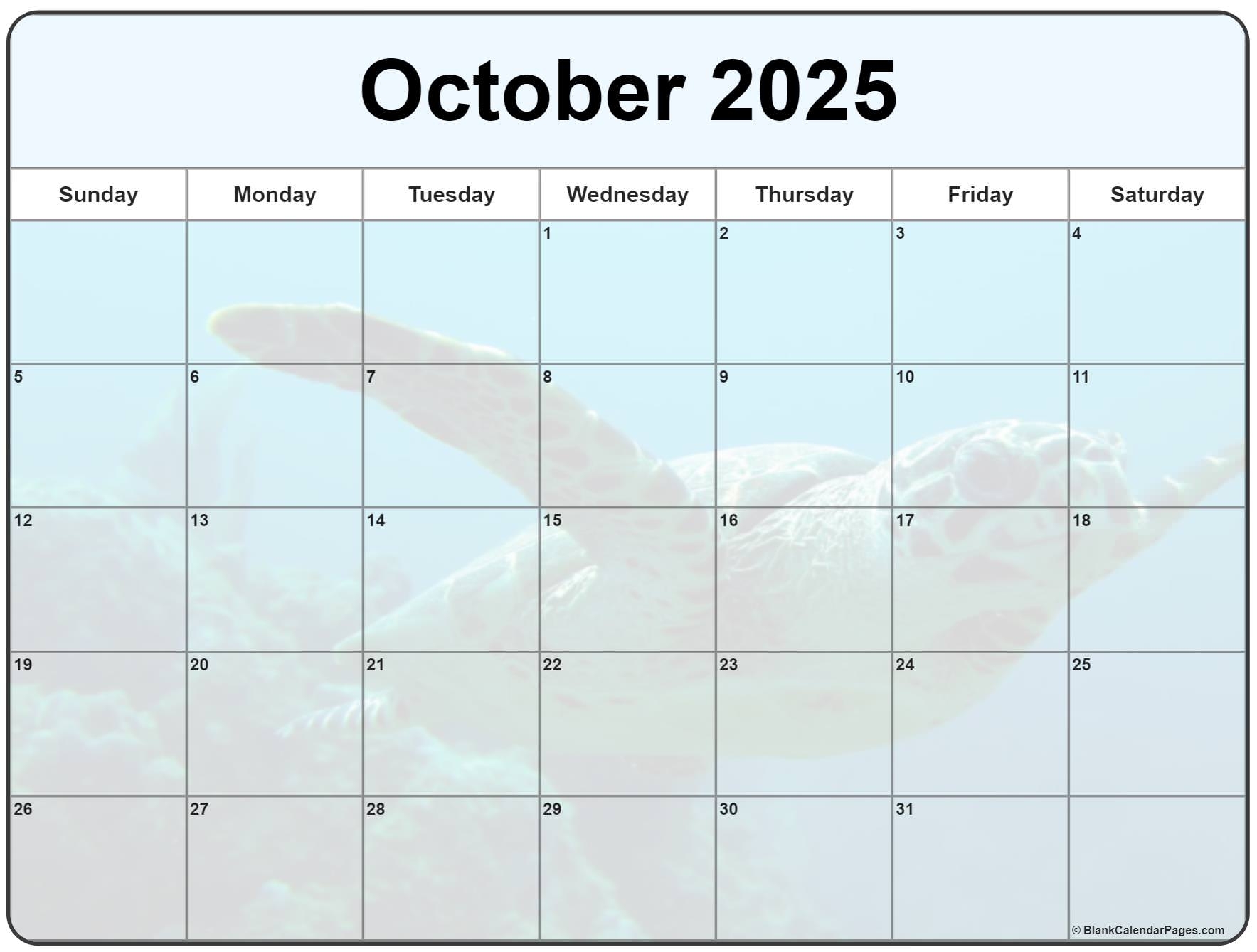 Collection Of October 2025 Photo Calendars With Image Filters Collection Of October 2025 Photo Calendars With Image Filters