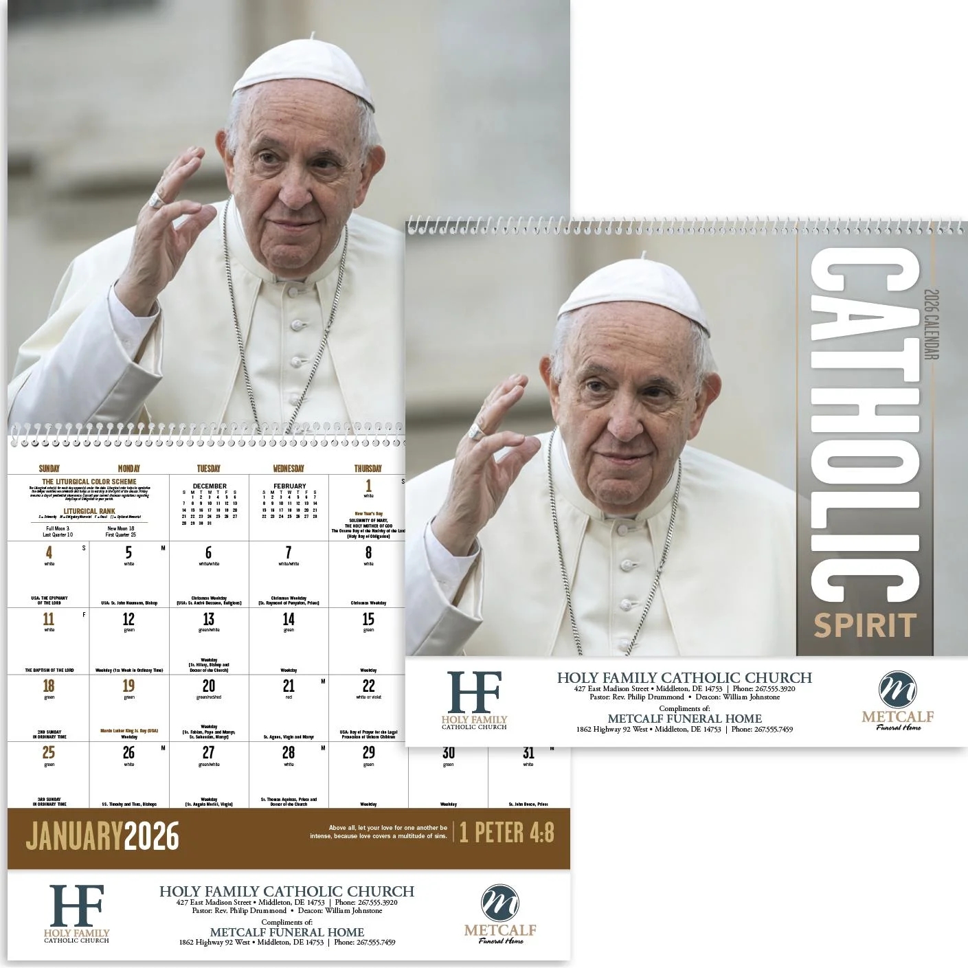 Customized Catholic Spirit Calendars 2026 11 X 18 5 