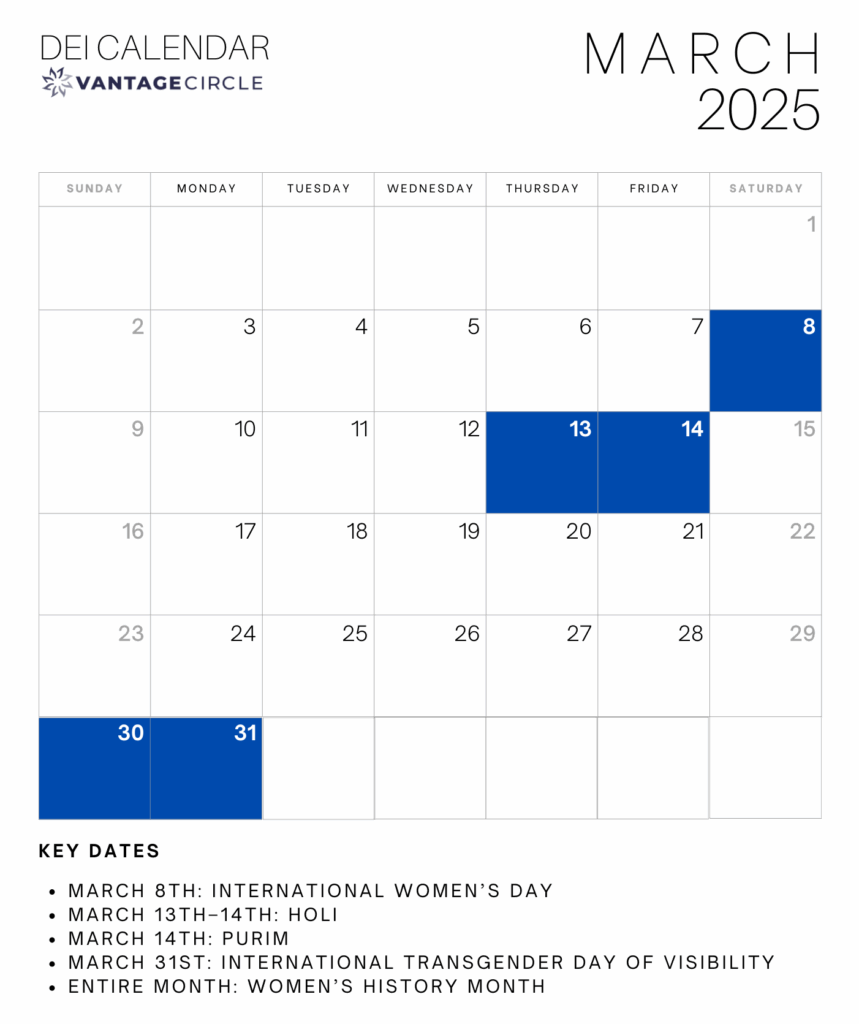 DEI Calendar 2025 Key Dates For Celebrating Diversity And Inclusion At Work