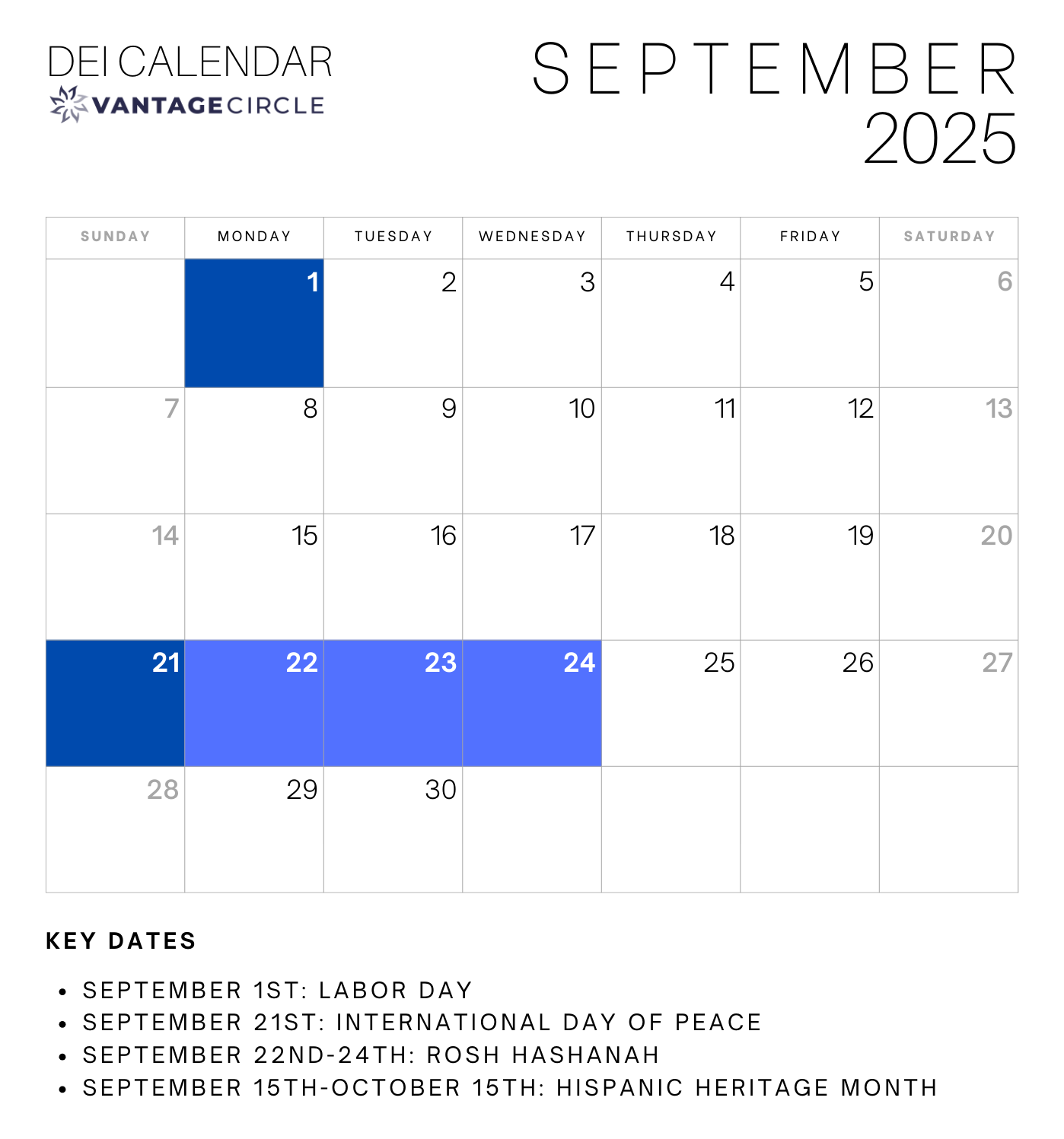 DEI Calendar 2025 Key Dates For Celebrating Diversity And Inclusion At Work