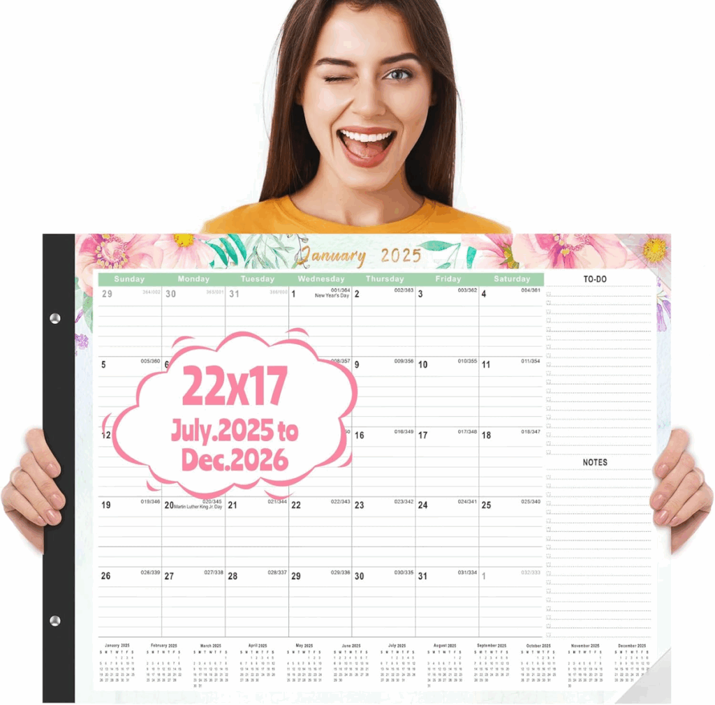 Desk Calendar 2025 2026 18 Month Large Calendar July 2025 Dec 2026 22 X 17 EBay