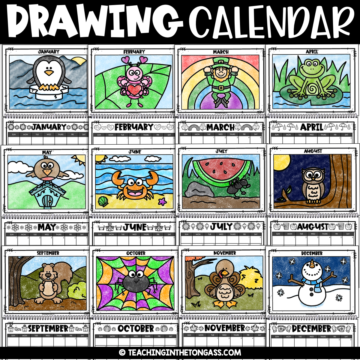 Directed Drawing Activities Calendar 2024 2025 Teaching In The Tongass