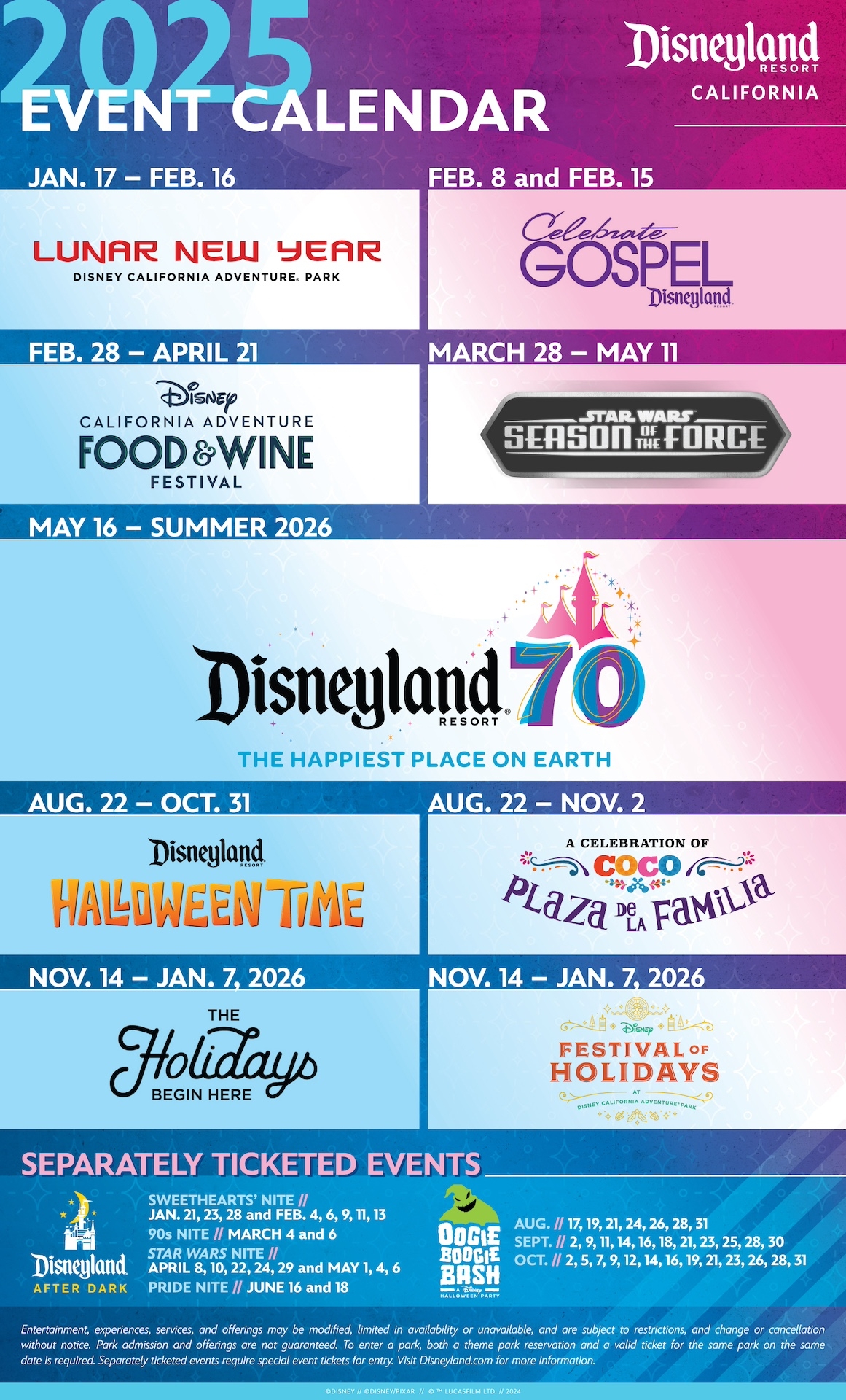 Disneyland Resort 2025 Event Dates And Details Disney Parks Blog