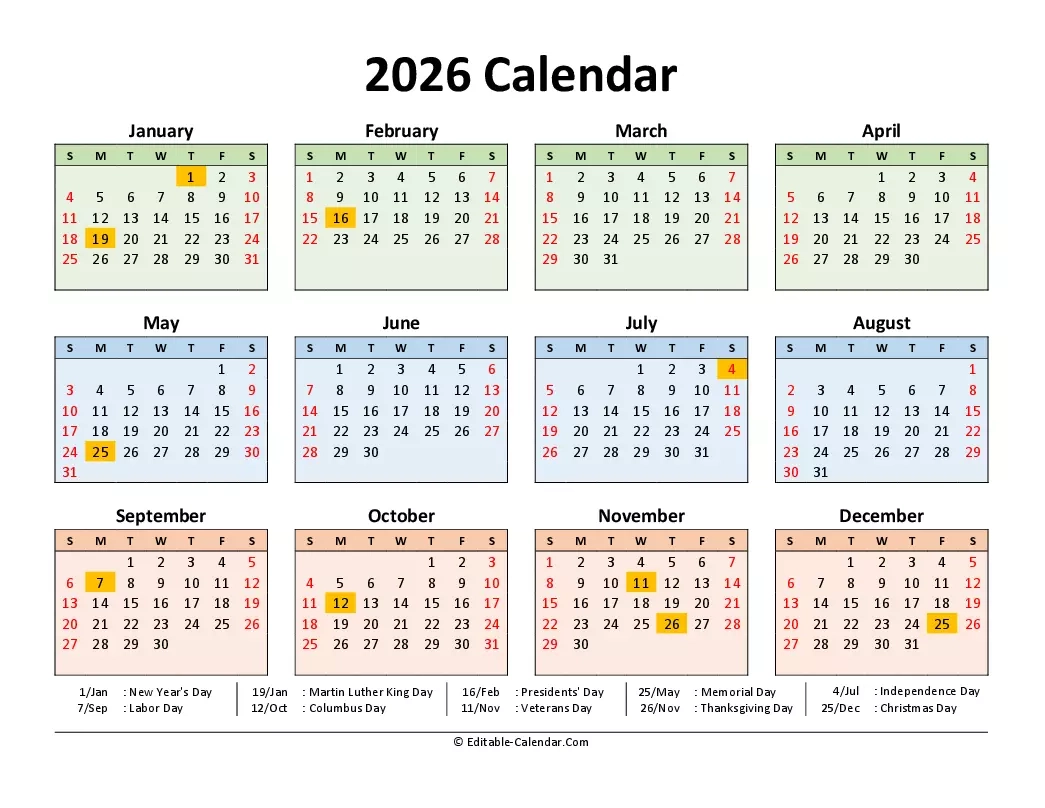 February 2026 Calendar With Holidays Usa