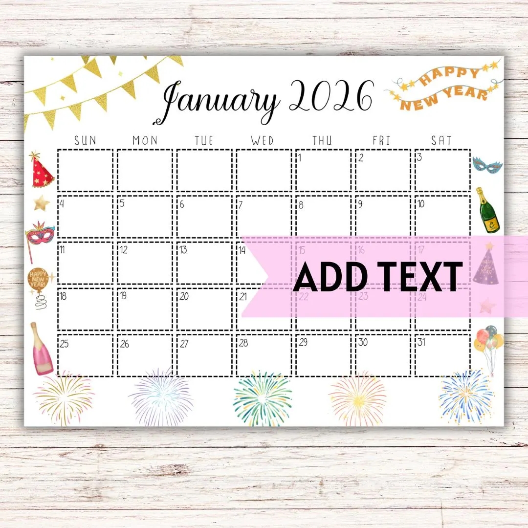 EDITABLE Printable January 2026 Calendar New Year s Day Themed Calendar W Pink Champagne And Fireworks Holiday Calendar Fillable Etsy EDITABLE Printable January 2026 Calendar New Year s Day Themed Calendar W Pink Champagne And Fireworks Holiday Calendar Fillable Etsy