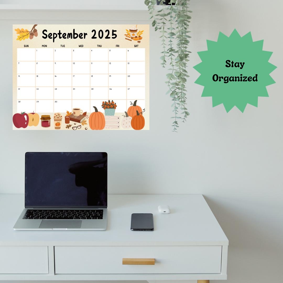 Editable Calendar September 2025
