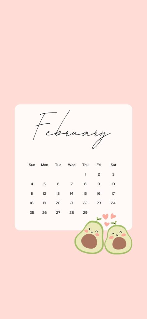 February Calendar Wallpaper Cute Backgrounds 2024 AnjaHome