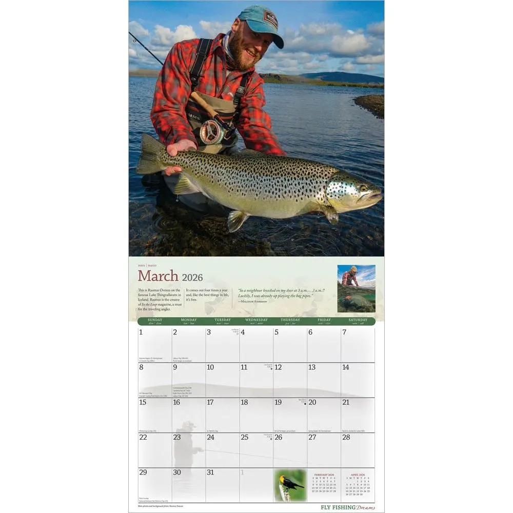 Fly Fishing Dreams 2026 Wall Calendar Calendars Fly Fishing Dreams 2026 Wall Calendar Calendars