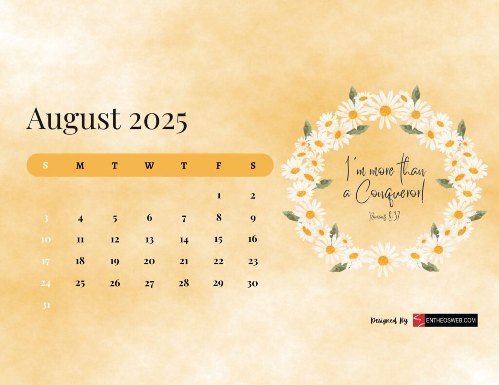 Free 2025 Christian Calendar Printable With Bible Verses EntheosWeb