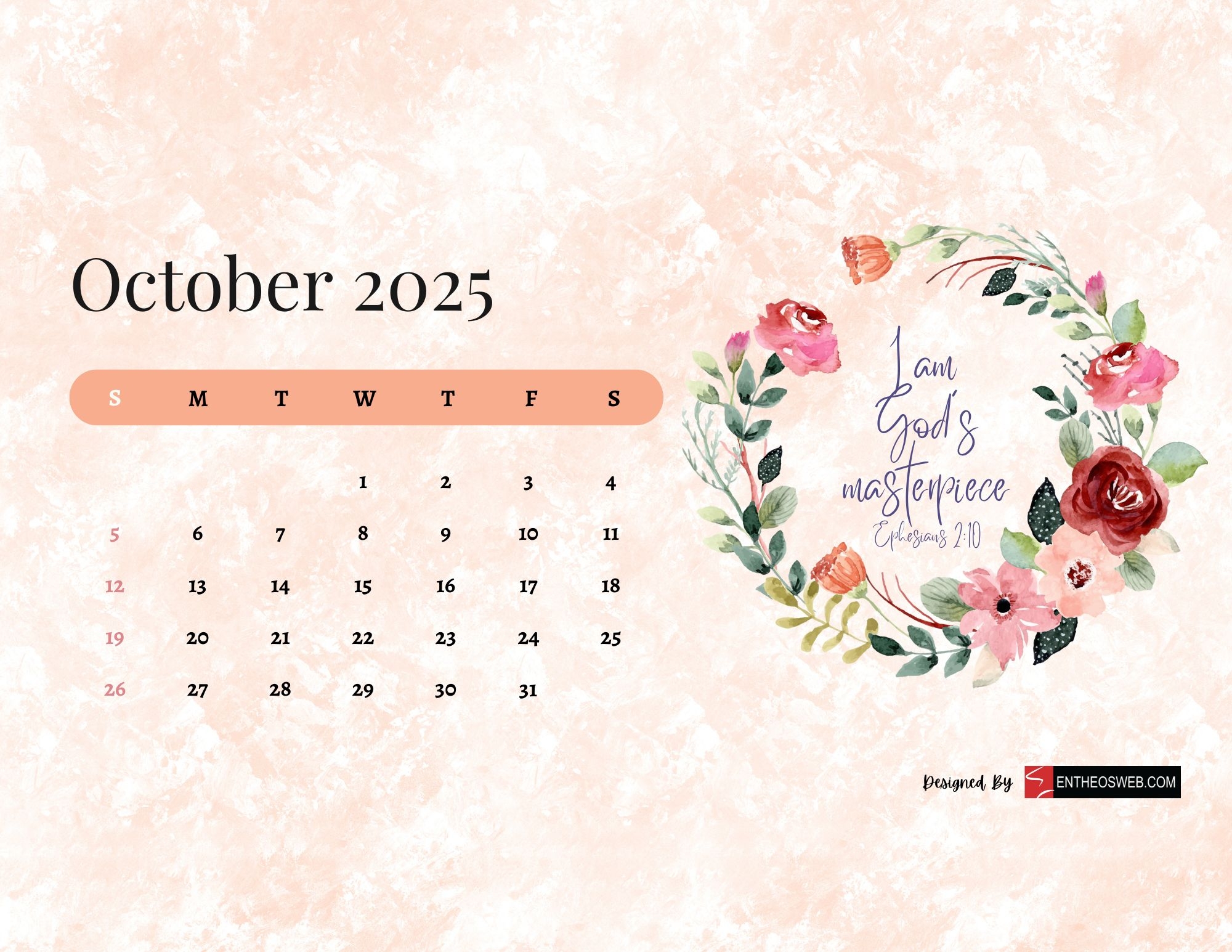Free 2025 Christian Calendar Printable With Bible Verses EntheosWeb