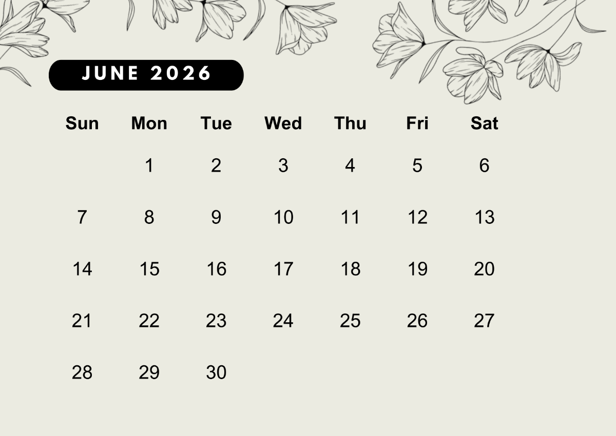 June Calendar 2026 Printable With Notes