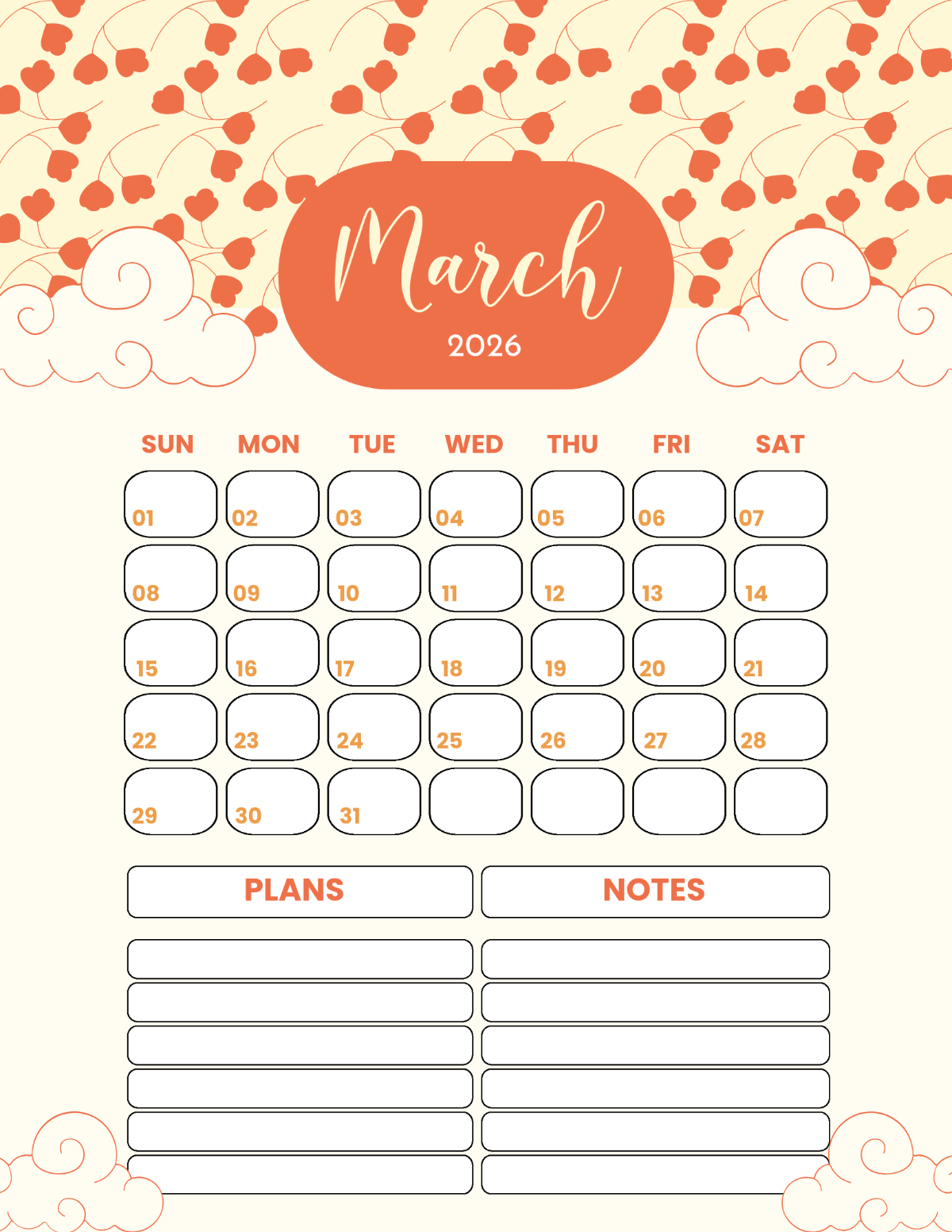 Free March 2026 Dream Calendar Template To Edit Online Free March 2026 Dream Calendar Template To Edit Online