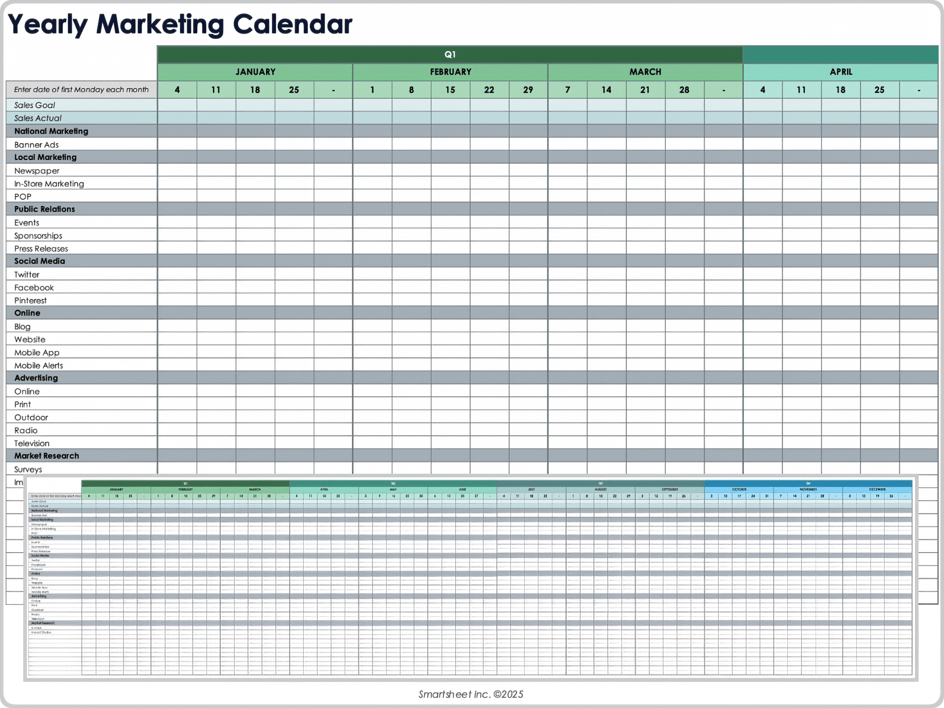 Free Marketing Calendar Templates Content Social And Campaign