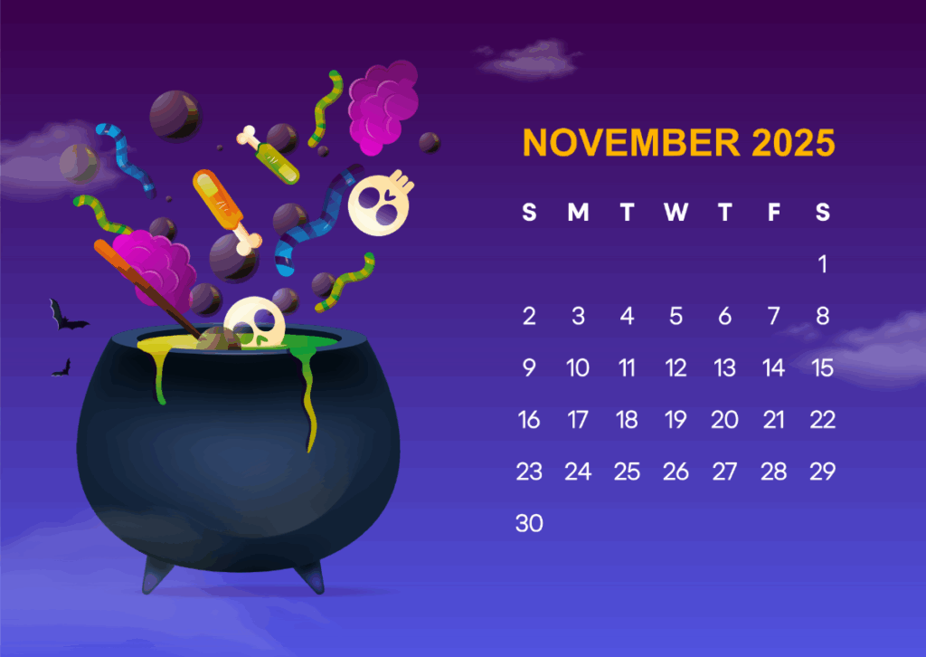 Free November 2025 Calendar Template To Edit Online