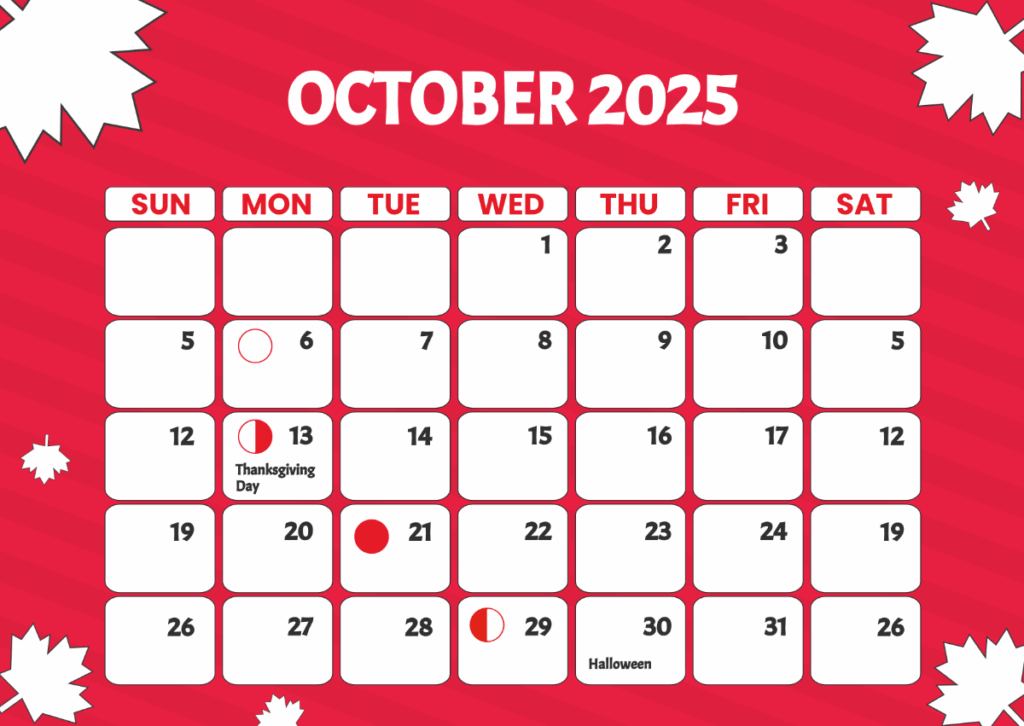 Free October 2025 Calendar Templates Editable And Printable
