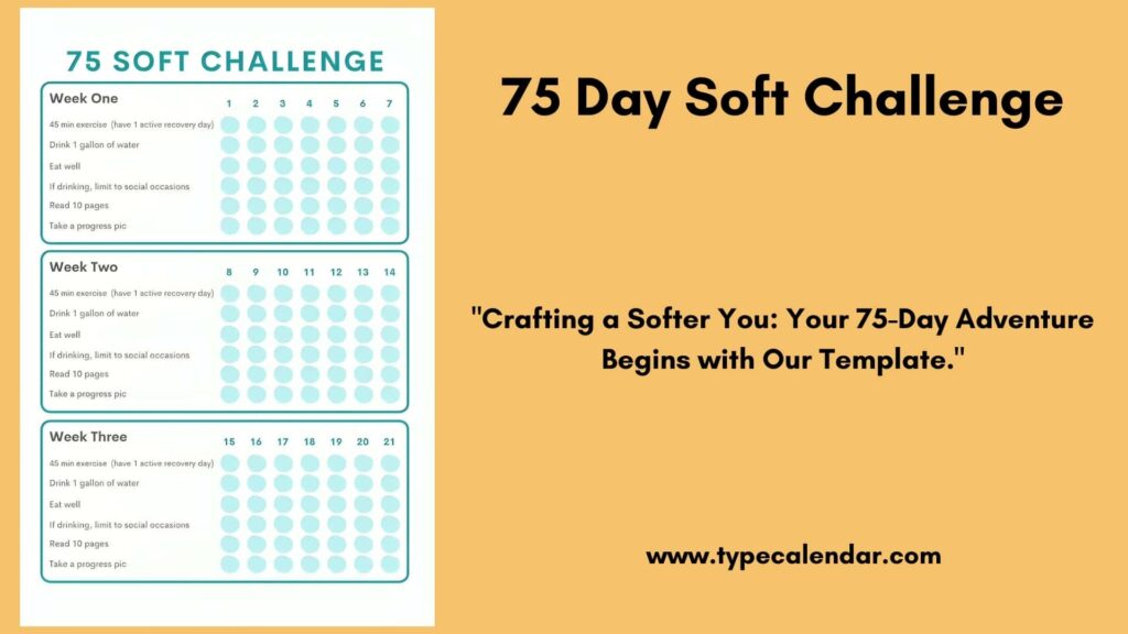 Free Printable 75 Day Soft Challenge Templates PDF Checklist Tracker