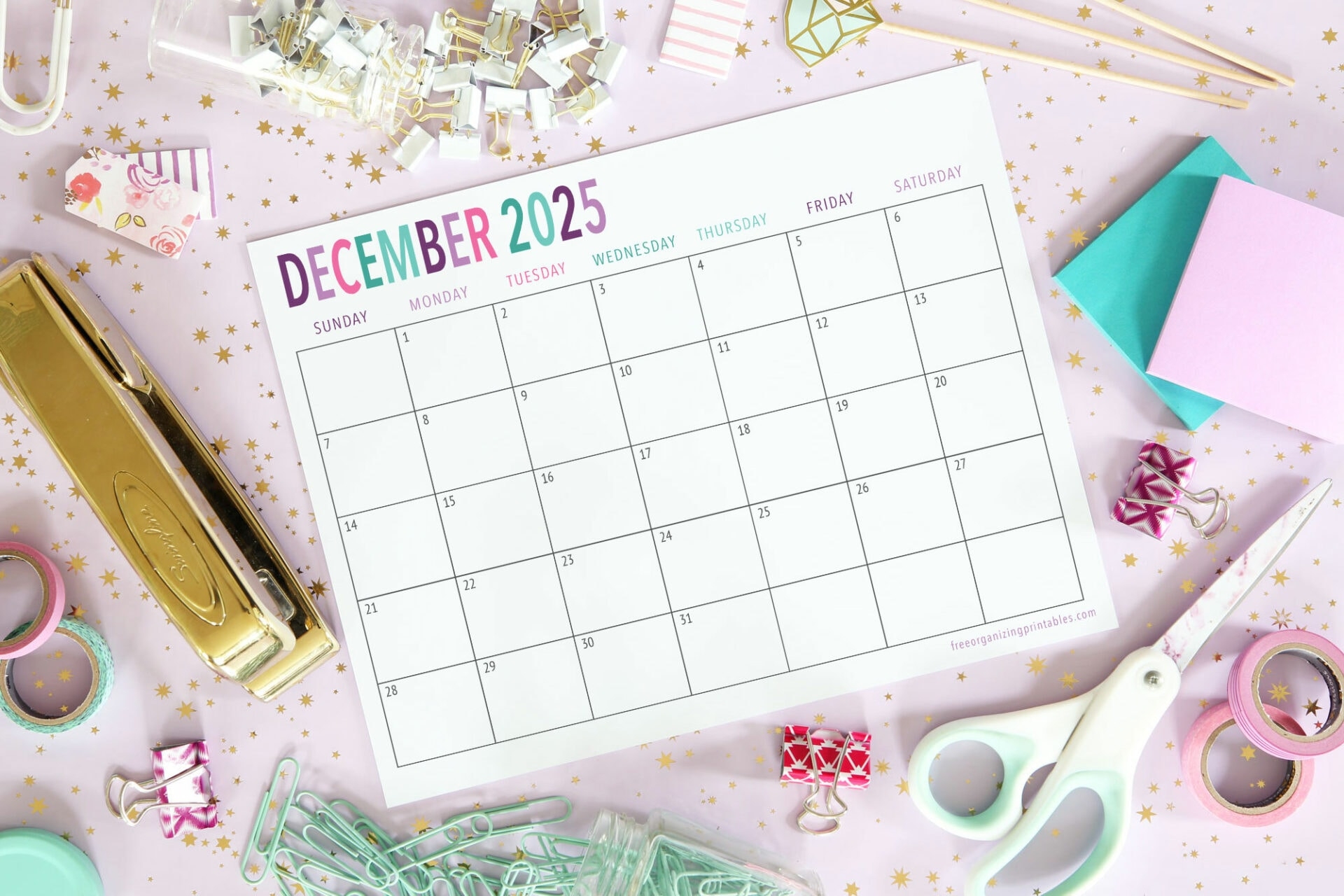 Free Printable Calendar 2025 Free Organizing Printables Free Printable Calendar 2025 Free Organizing Printables