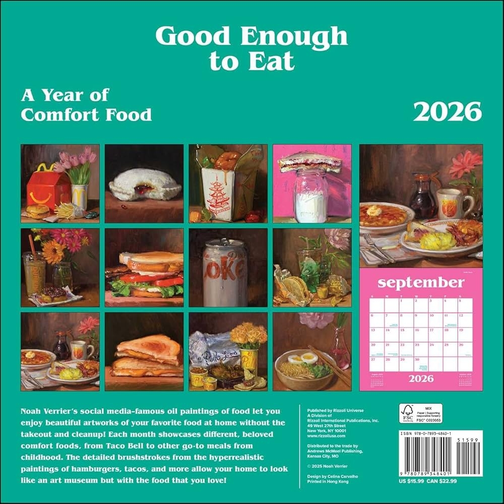 Good Enough To Eat 2026 Wall Calendar A Year Of Comfort Food Verrier Noah 9780789348401 Amazon Books Good Enough To Eat 2026 Wall Calendar A Year Of Comfort Food Verrier Noah 9780789348401 Amazon Books