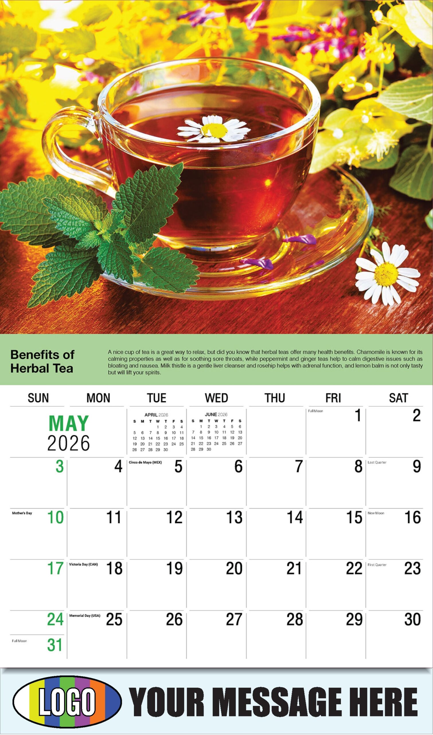 Health Tips 2026 Promotional Calendar 65 Business Advertising