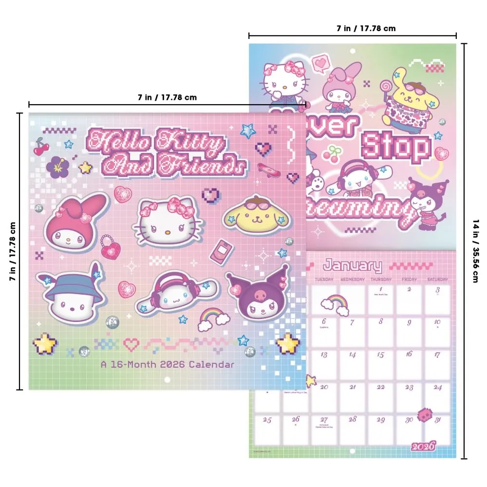 Hello Kitty 2026 Mini Wall Calendar Calendars Hello Kitty 2026 Mini Wall Calendar Calendars