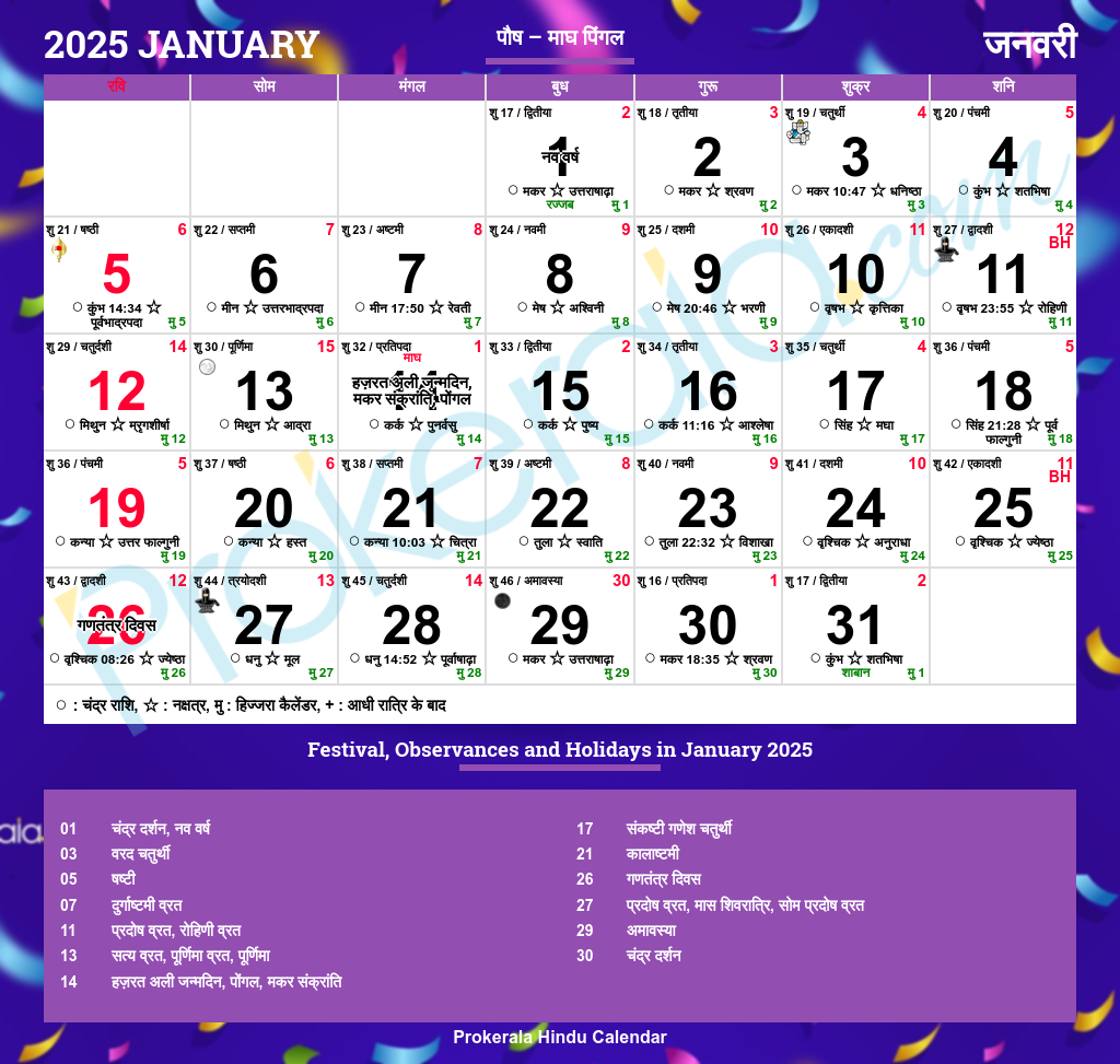Hindu Calendar 2025 Festivals Auspicious Days Important Dates Hindu Calendar 2025 Festivals Auspicious Days Important Dates