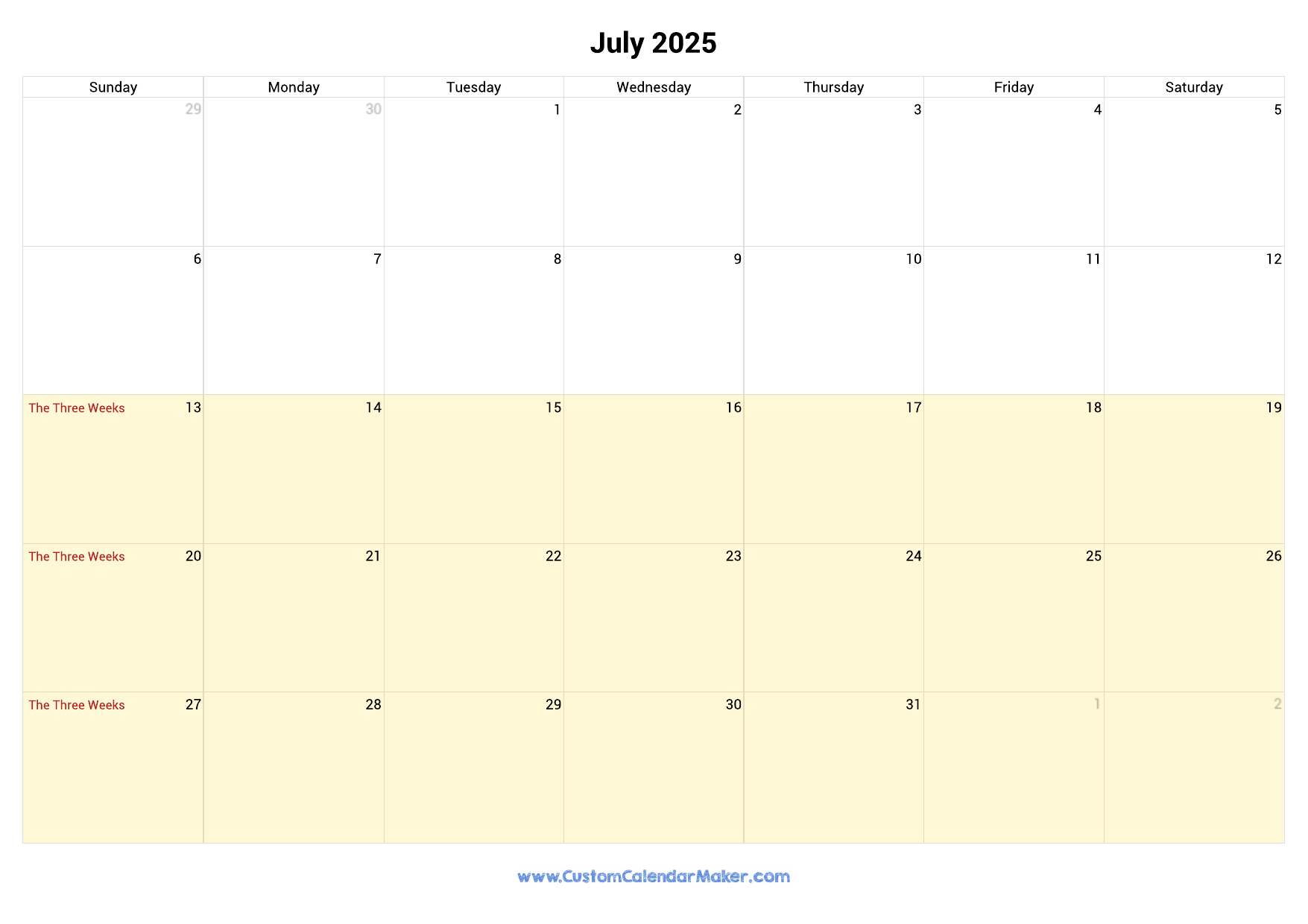July 2025 Jewish Calendar With Hebrew Holidays Custom Calendar Maker