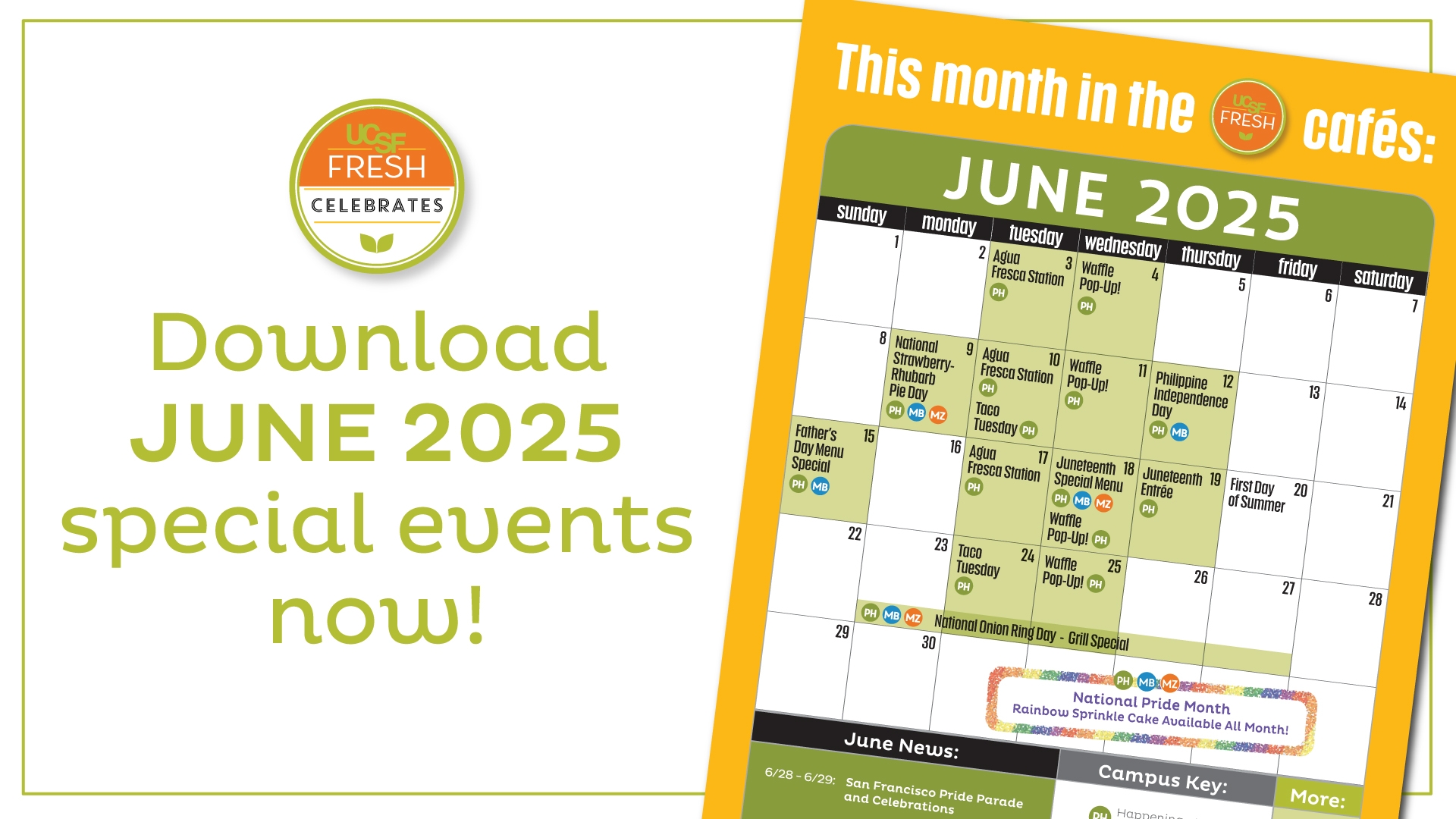 June 2025 Calendar Nutrition Food Services UCSF Health June 2025 Calendar Nutrition Food Services UCSF Health