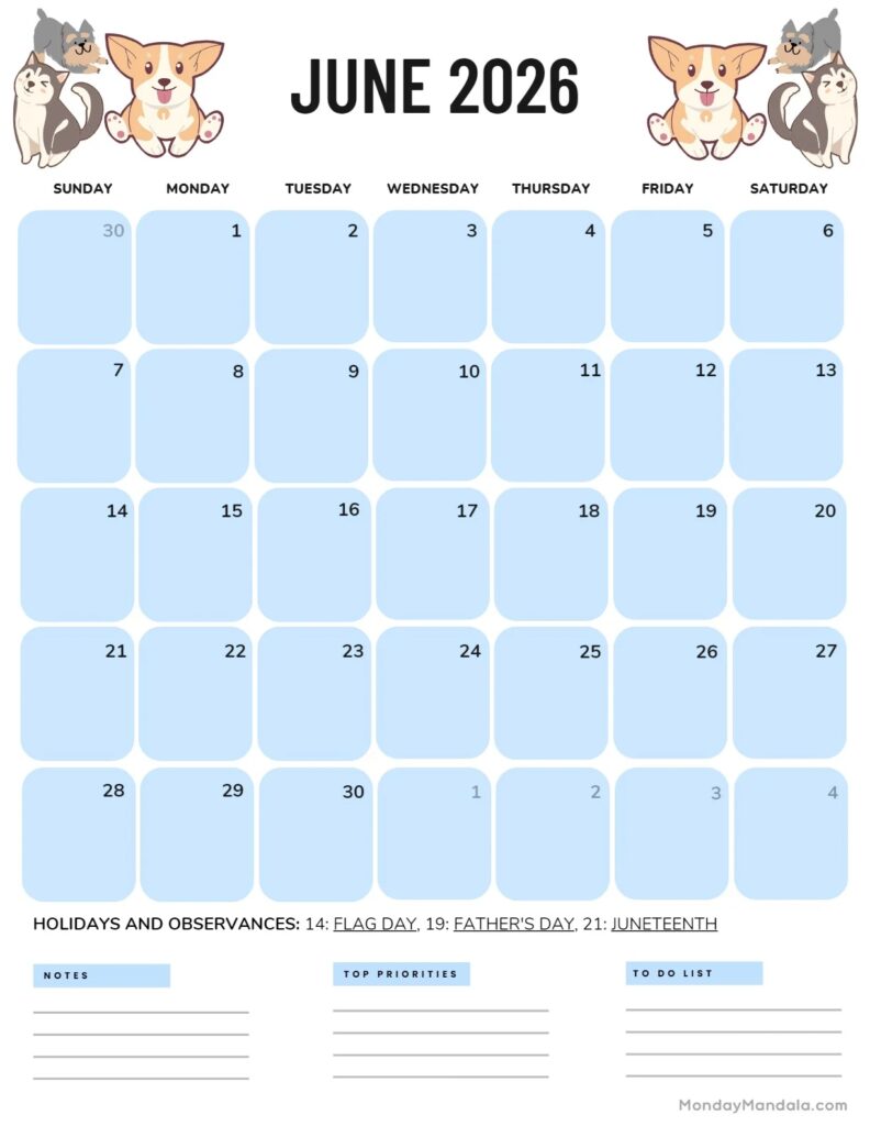 June 2026 Calendars 52 Free PDF Printables