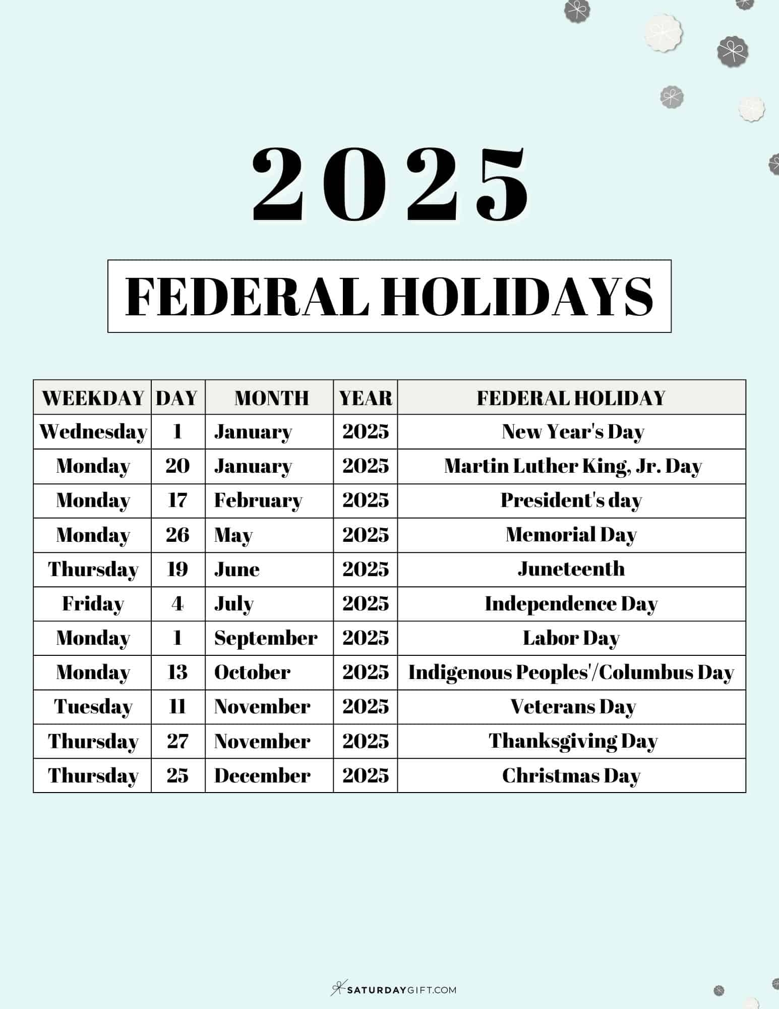 October Calendar 2025 With Holidays Printable