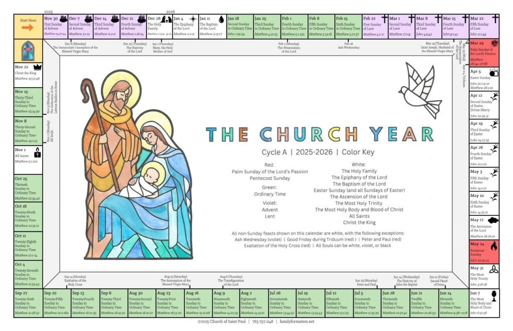 Liturgical Calendars Family Formation