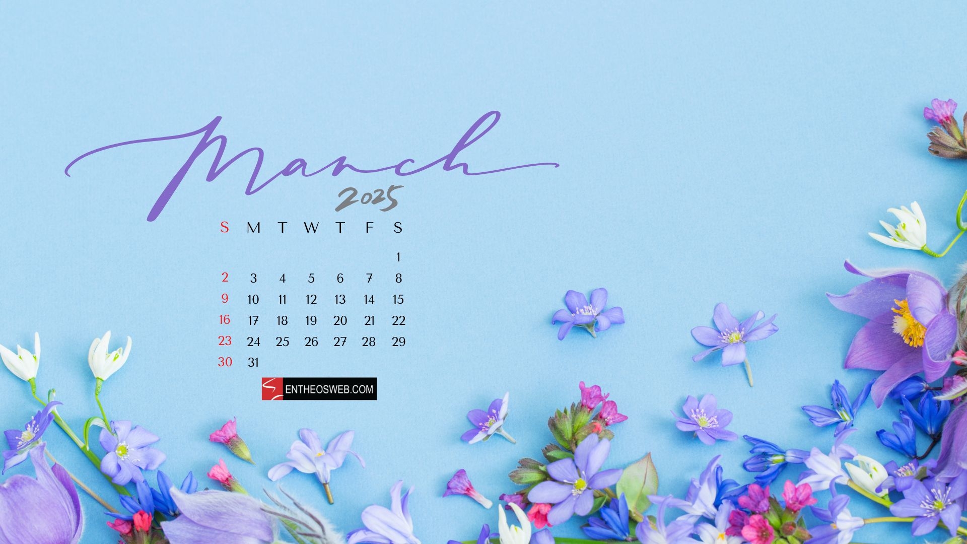 March 2025 Desktop Wallpaper Backgrounds Screensavers EntheosWeb