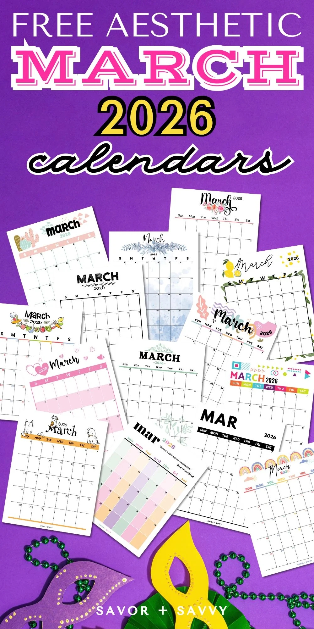 March 2026 Calendar Wallpaper Free