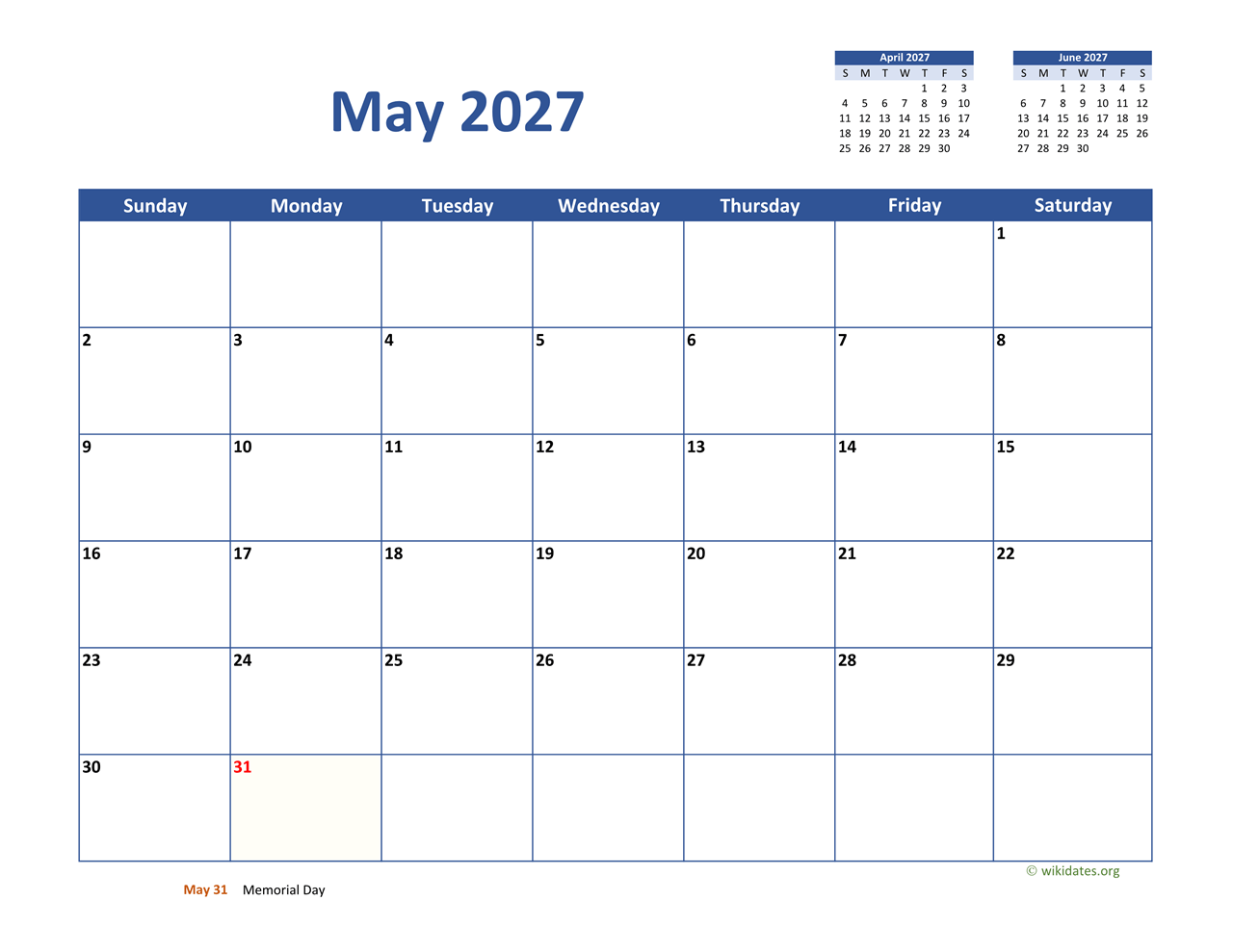 Calendar Large May And June 2027 Editable Calendar Large May And June 2027 Editable
