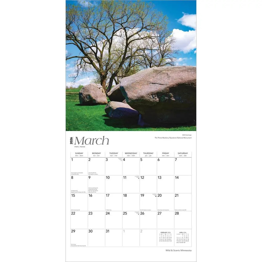 Minnesota Wild And Scenic 2026 Wall Calendar Calendars Minnesota Wild And Scenic 2026 Wall Calendar Calendars