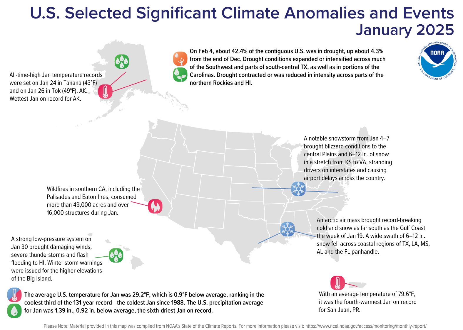 Monthly Climate Reports National Climate Report January 2025 National Centers For Environmental Information NCEI 