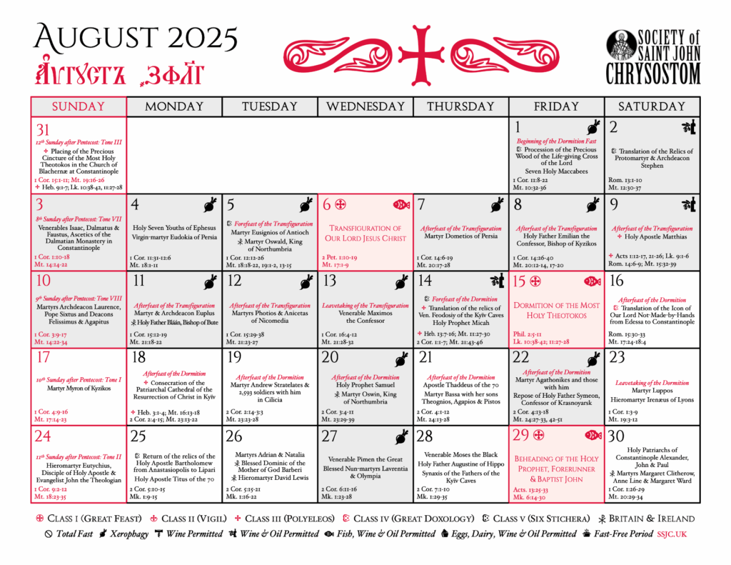 New Liturgical Movement A New Liturgical Calendar For The Ukrainian Greek Catholic Church