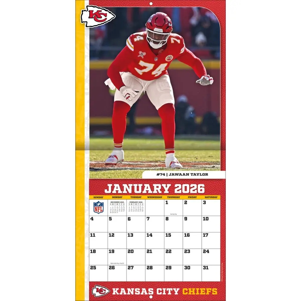NFL Kansas City Chiefs 2026 Mini Wall Calendar Calendars NFL Kansas City Chiefs 2026 Mini Wall Calendar Calendars