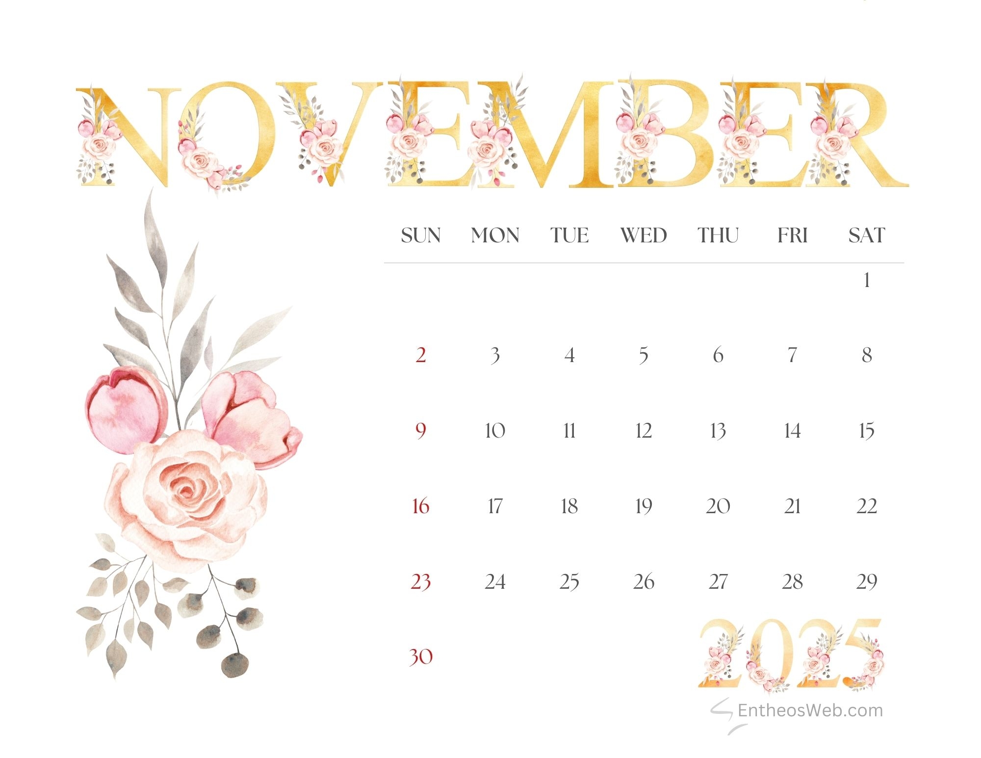 November 2025 Calendar Printables EntheosWeb November 2025 Calendar Printables EntheosWeb