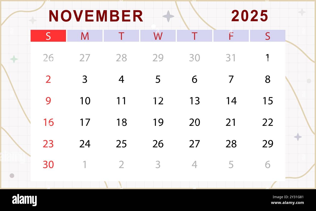 2025 November Calendar Printable
