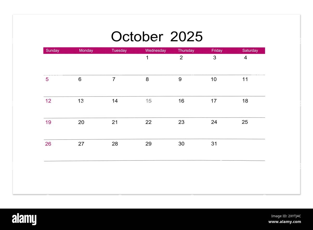 October 2025 Background Calendar