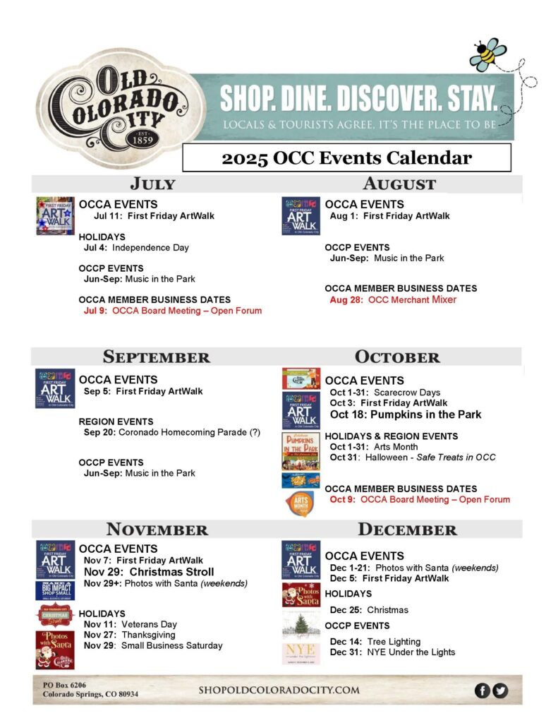 Old Colorado City Events Calendar Old Colorado City