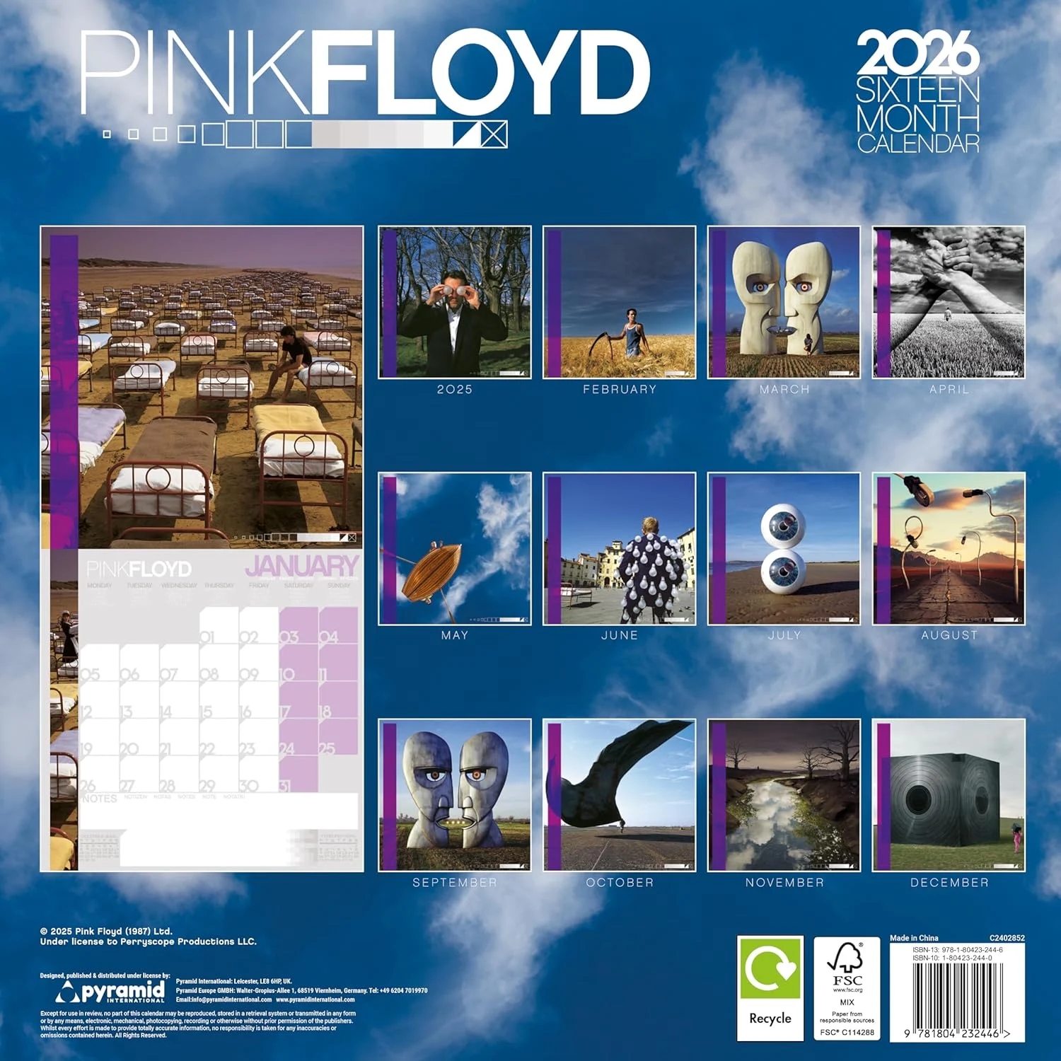 Pink Floyd 2026 Calendar Now Available