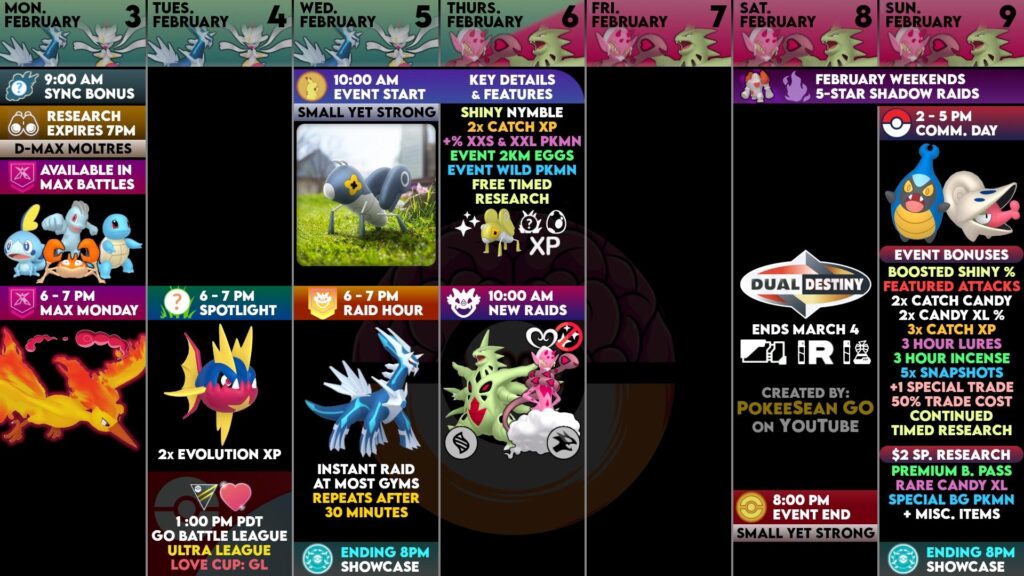 PokeeSean s Weekly Calendar Feb 3 9 2025 R TheSilphRoad
