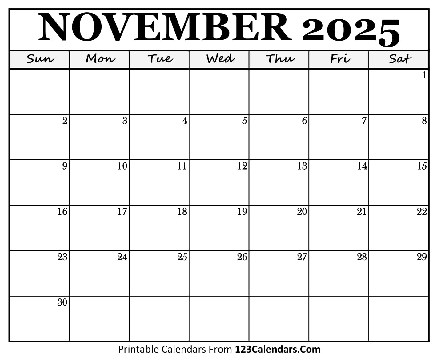 Printable November 2025 Calendar Templates Easy To Download Print Printable November 2025 Calendar Templates Easy To Download Print