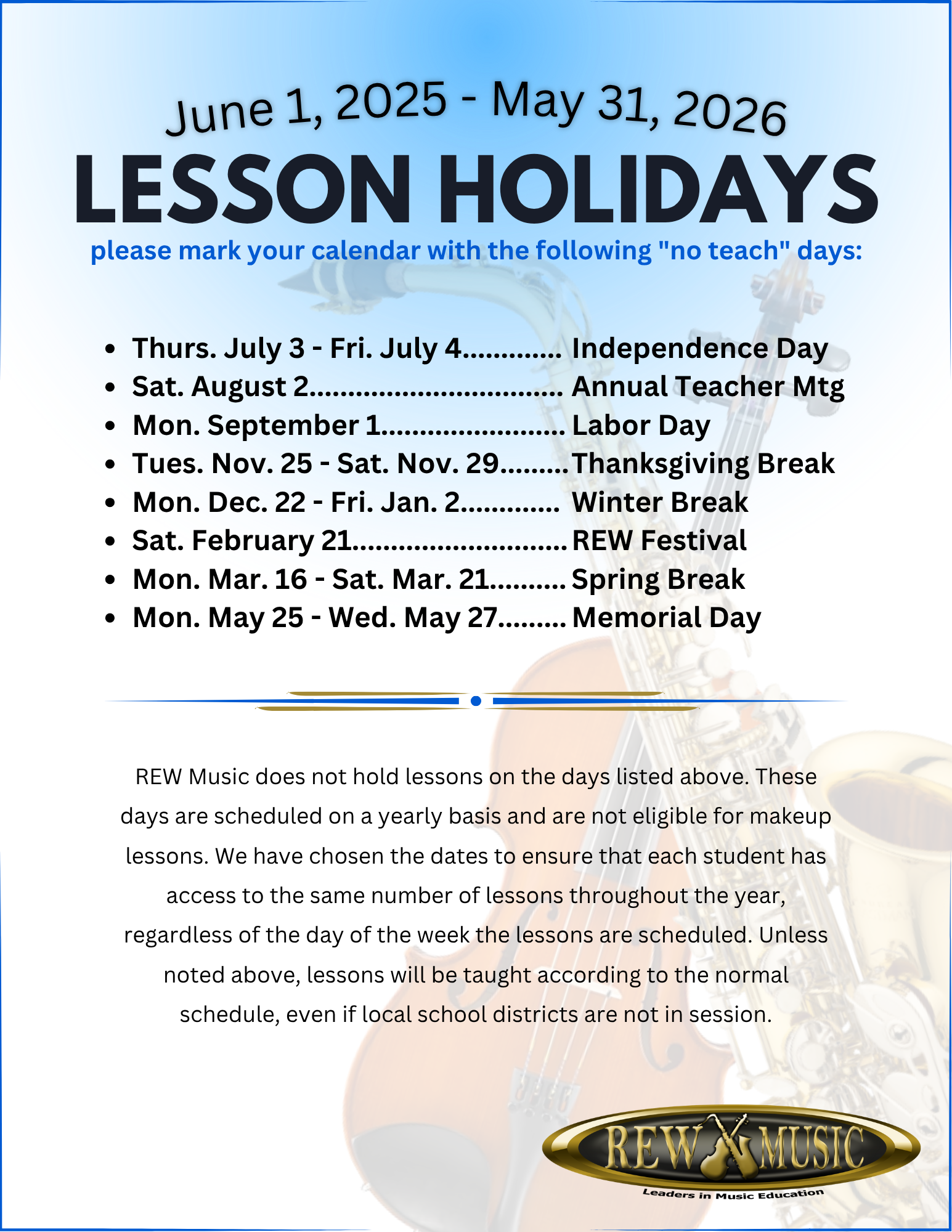 Private Music Lessons REW Music Private Music Lessons REW Music