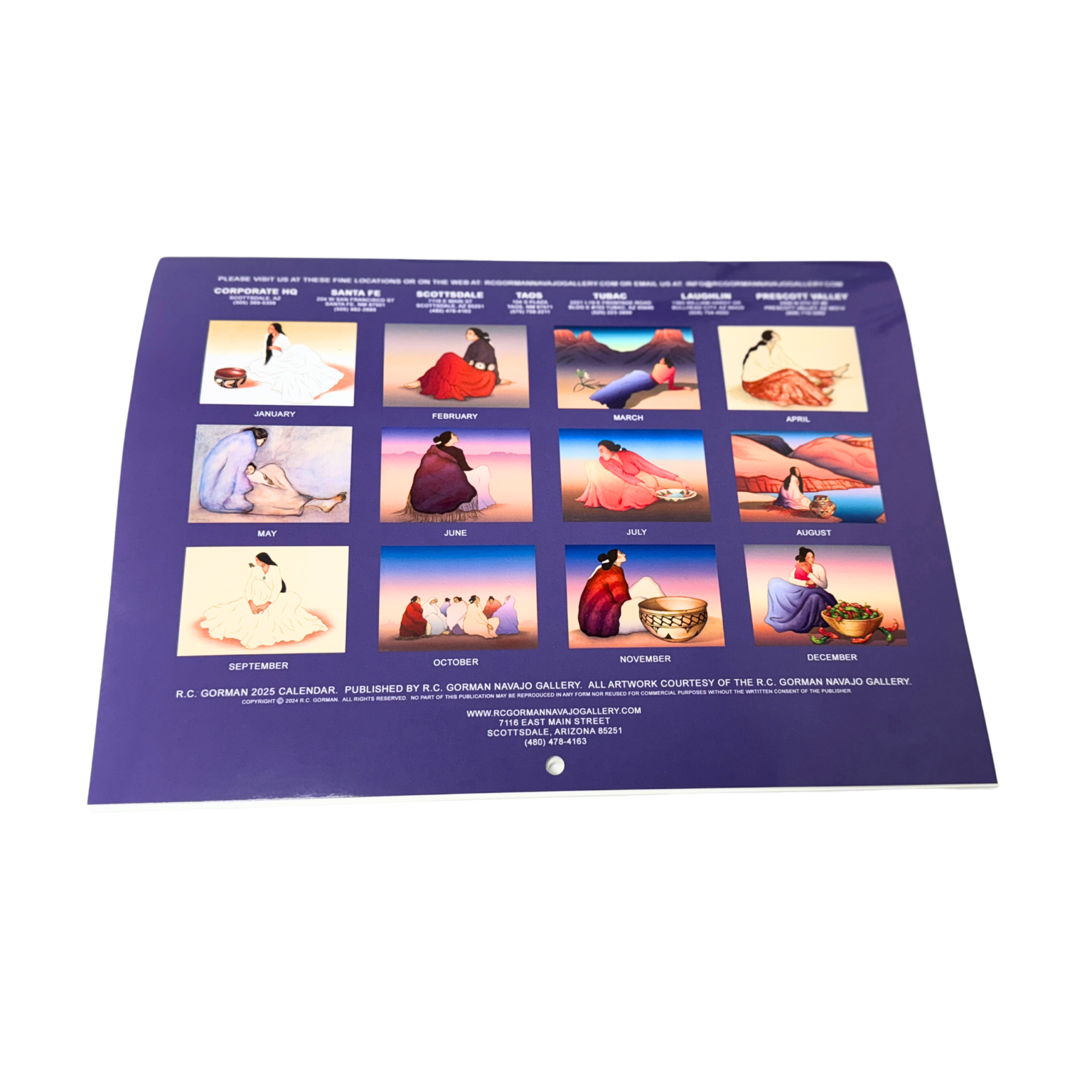 R C Gorman 2025 Calendar R C Gorman Navajo Gallery